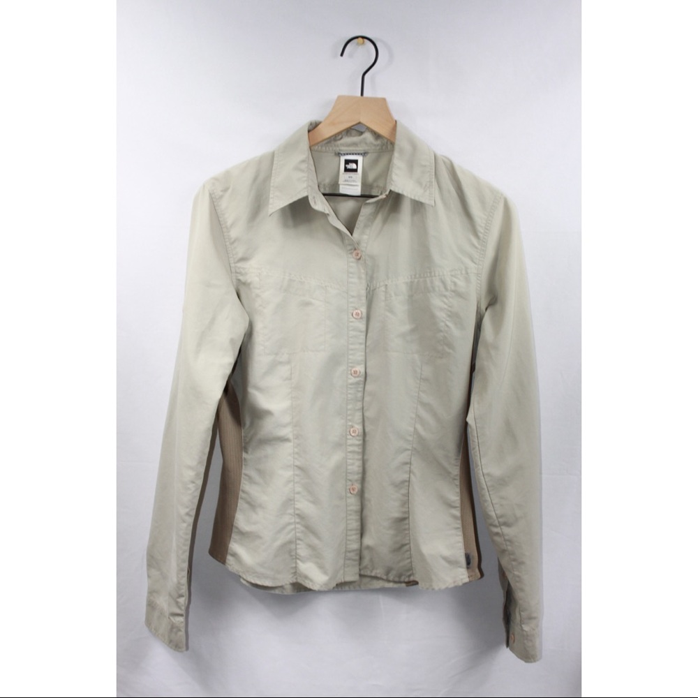 The North Face Tan Vented Button Down Shirt M